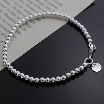 Pretty Gold color silver color beads Bracelet - Best Online Prices - The Jewellery Supermarket